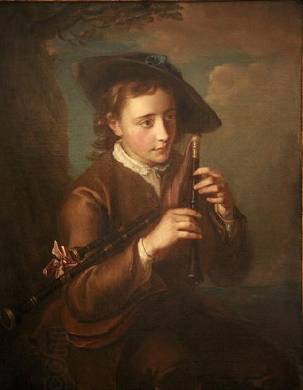 Philippe Mercier Bagpipe player China oil painting art
